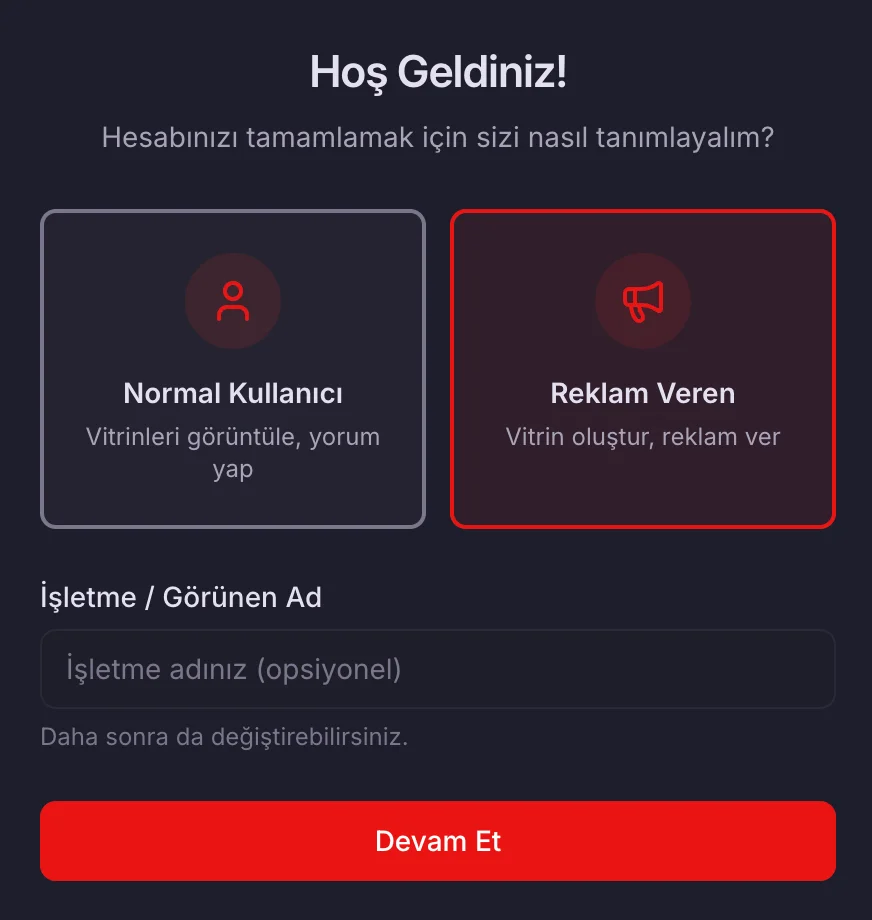 Reklam Vereni Seçin